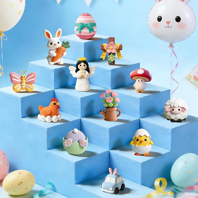 Easter Air Dry Clay for Kids, 12 Boxes Modeling Magic Clay Kit - Image 3