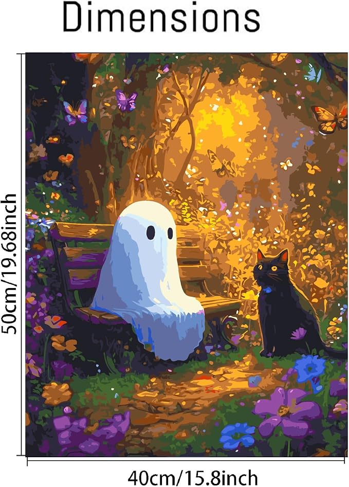 Clendo Halloween Paint by Numbers Kit - Image 2