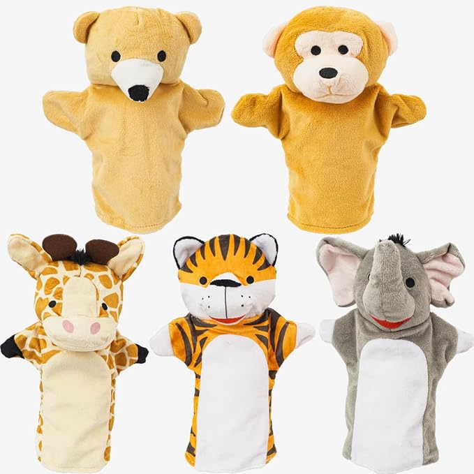Yolococa Plush Animal Hand Puppet Set, and Elephant Puppets by Unknown