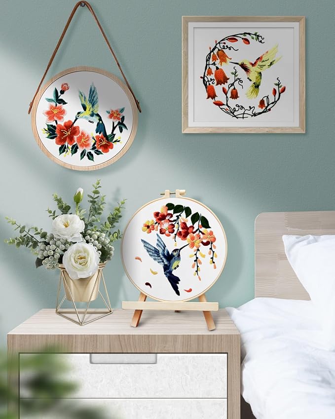 TINDTOP Hummingbird and Flower Embroidery Kit - Image 6