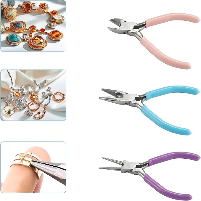 3 Pcs Jewelry Pliers Set, Jewelry Making Tools - Image 4