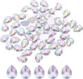 MECCANIXITY 50PCS Flat Back Acrylic Teardrop Gems 10x14mm Artificial Rhinestones by MECCANIXITY
