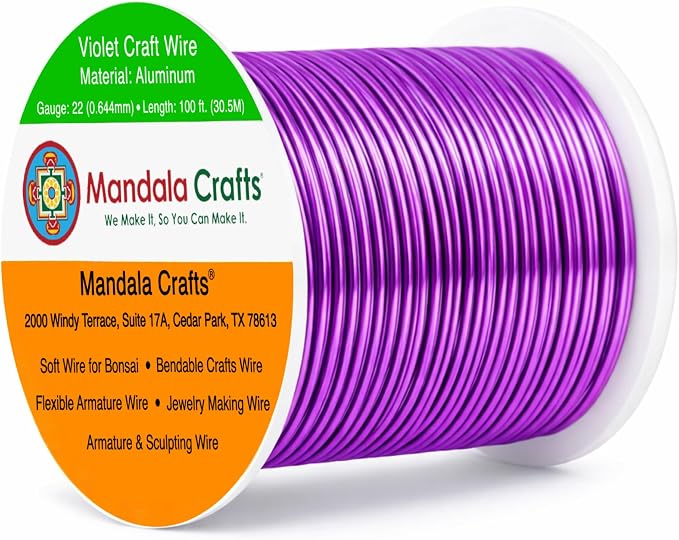 Mandala Crafts 22 Gauge Anodized Aluminum Craft Wire by MandalaCrafts