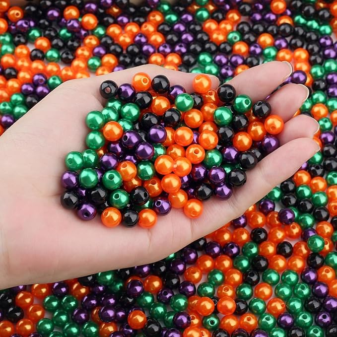 DUQGUHO Halloween Beads, 8mm Halloween Charms by DUQGUHO