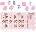 Solo Mahjong Practice Board 12 x 6 Inch Pink Stripe Mahjong Practice Board by Unknown