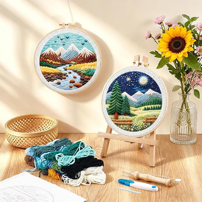 BEUNITONE 3PCS Landscape Punch Needle Kit - Image 5