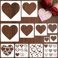 12 PCS Love Heart Stencils for Painting by Yazhiji