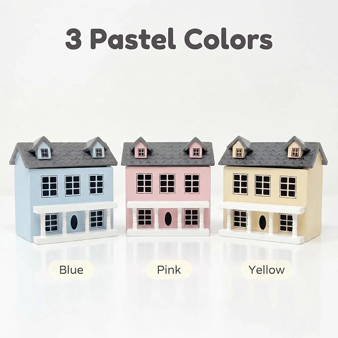 Miniature Villa Model Wooden Tiny House Compact Dollhouse Mini House Storage - Image 8