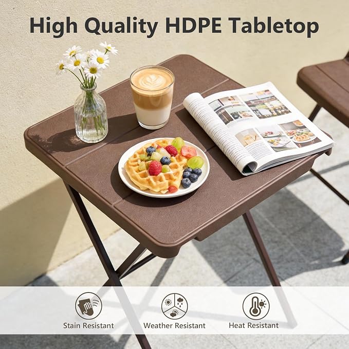 Folding Table, Square Folding Card Table - Image 4