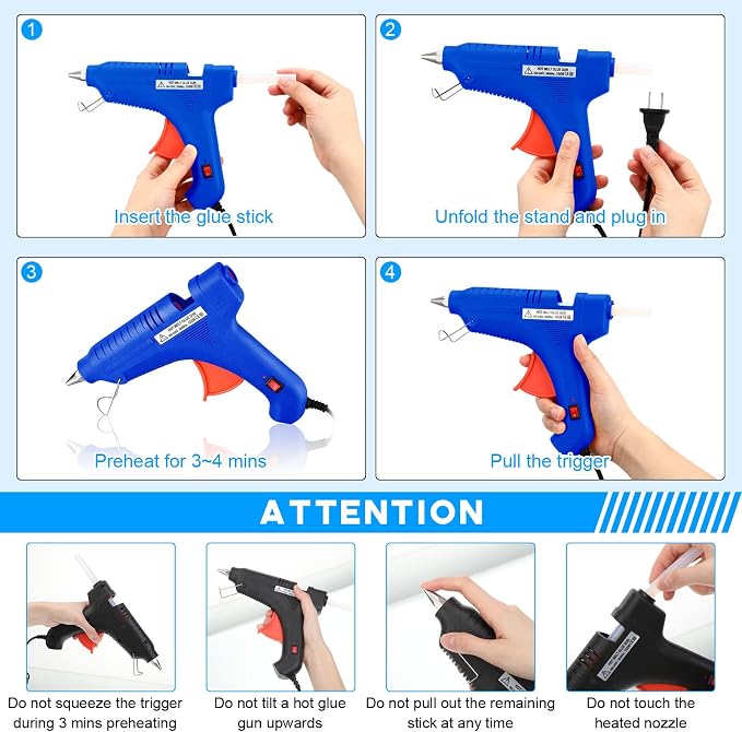 Therwen 4 Pieces 100w Full Size Hot Glue Gun Bulk - Image 3