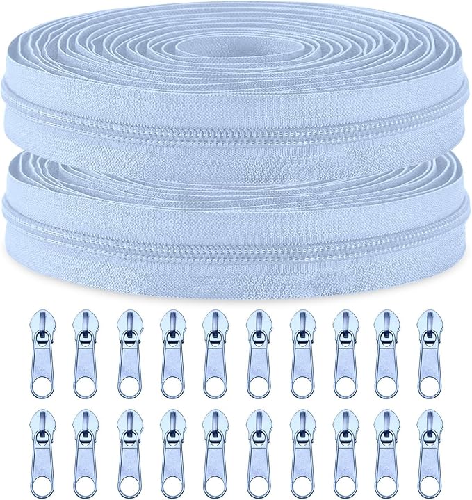 Sawoake #3 Nylon Coil Zippers by The Yard Bulk 10 Yards by Zipper