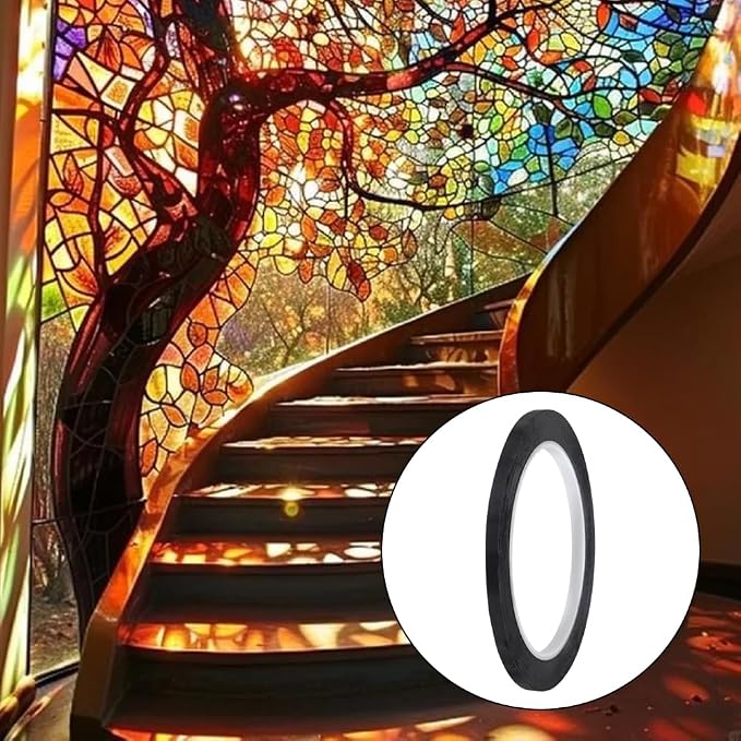 HOBBIESAY 216.5ft 6 Rolls PET Stained Glass Lead Lines Thin Stained Glass - Image 4