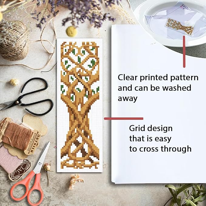 ORIGACH 6 Set Tree of Life Cross Stitch Bookmark Kit - Image 3