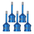 1/4 Inch Diamond Core Drill Bit for Porcelain Tile Ceramic Marble Granite Drilling,BRSCHNITT 5pcs Vacuum Brazed Diamond Hole Saw with 5/8-11 Thread (6mm 5pcs)