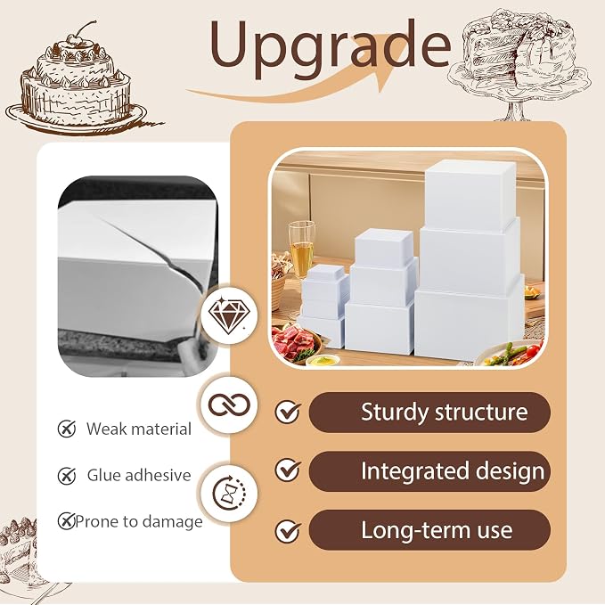 10 PCS Buffet Risers, Large Food Risers - Image 6