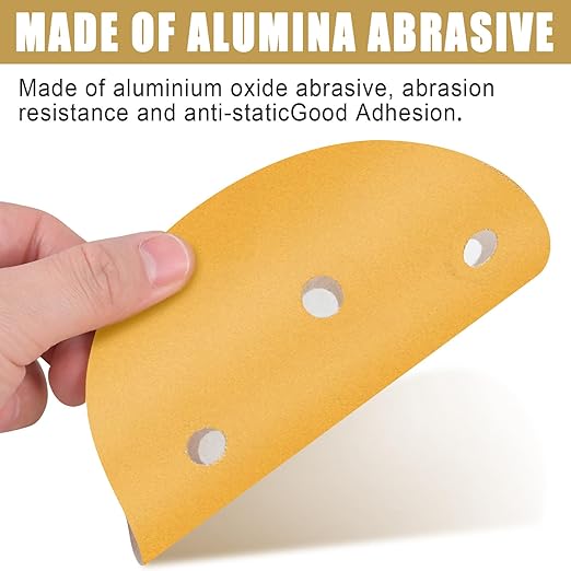 6 Inch - 6 Hole Hook and Loop Sanding Discs 320 Grit, Random Orbital Sandpaper for Automotive and Woodworking - 100 Pack