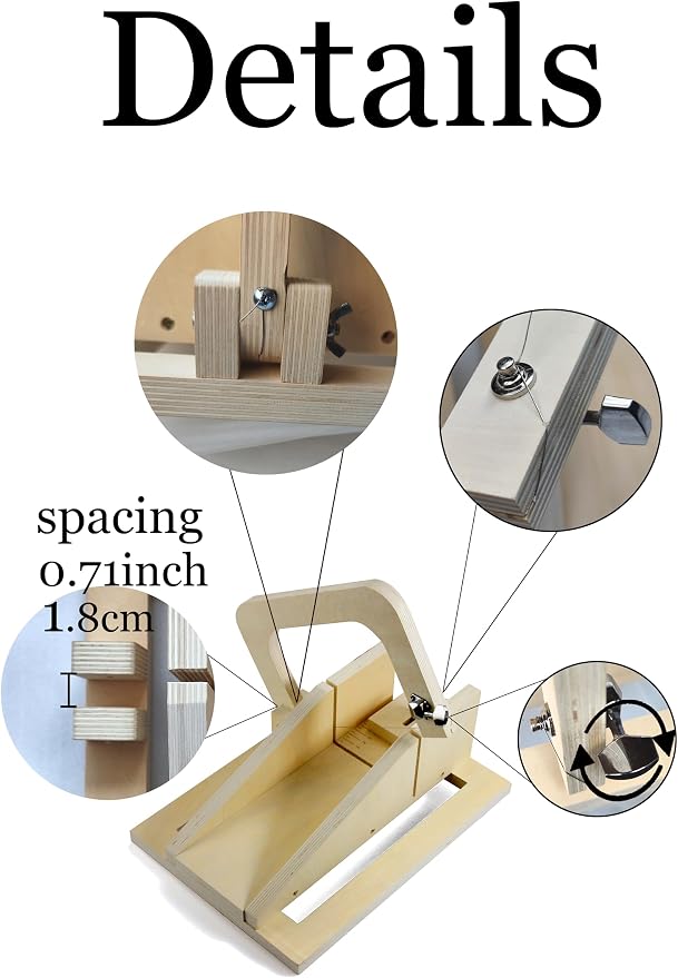 Silicone soap molds -Soap Cutting Tool Set Wooden Bamboo - Image 2