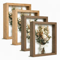 4 Pack 8x10Shadow Box Frame Set, Deep Wood Display Case by Unknown