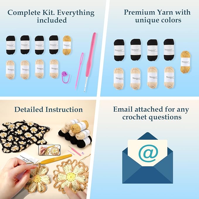 Noocro Crochet Kit for Intermediate or Advanced Levels, Complete Craft Kit for - Image 4