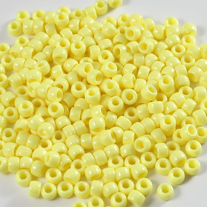 Gxueshan 1000 Pcs Acrylic Pony Beads 6x9mm Bulk - Image 2