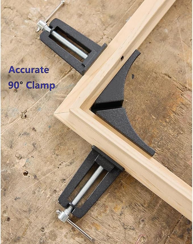 4pcs Corner Clamp For Woodworking 90 Degree Right Angle Clamps Aluminum Alloy Metal For Welding, Photo Framing, Drawers, Cabinets, Shelf Fish-Tanks, Glass Holder Square Diy Hand Tool