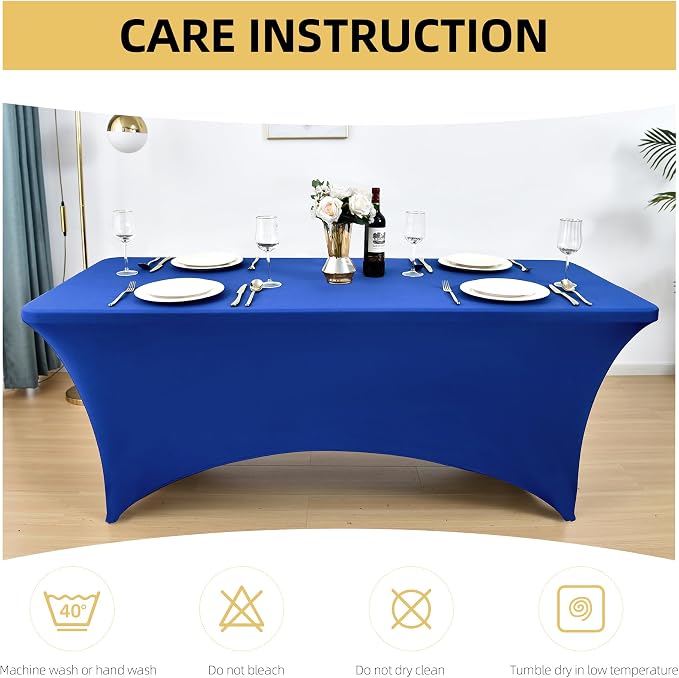 2-Pack 6ft Spandex Table Covers - Image 6