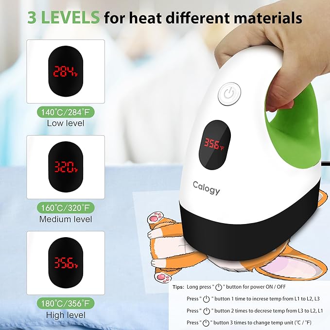 Calogy Mini Heat Press, Heat Transfer Machine, Constant Temp Control, Insulated - Image 3