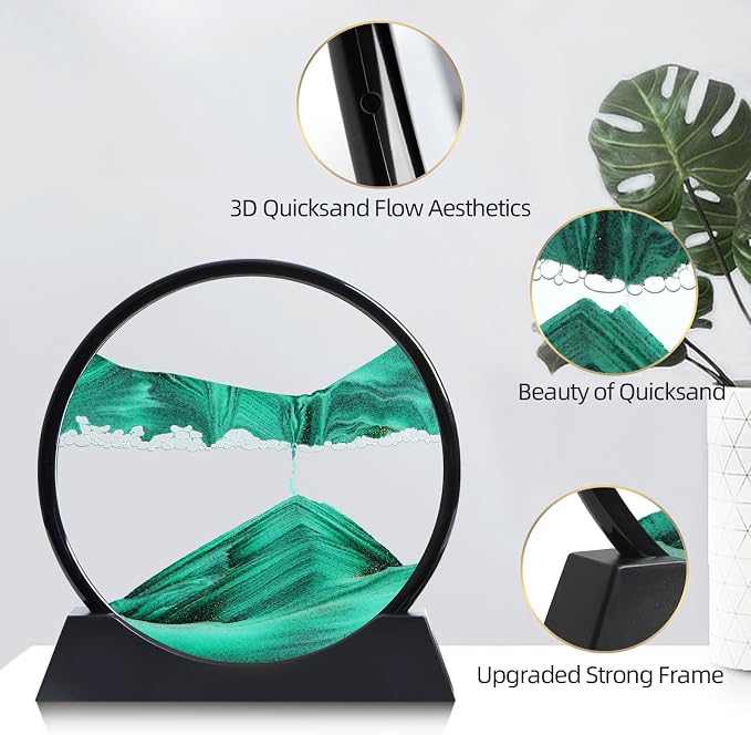 Moving Sand Art Liquid Motion, 3D Deep Sea Sandscape Color Quicksand Decor - Image 3