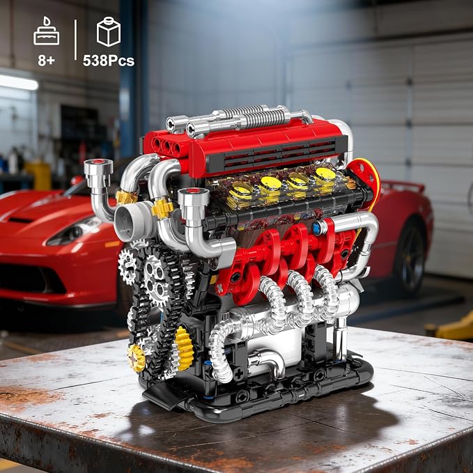 WINGIFT V8 Engine Building Set, V8 Engine Model kit That Run, Build Your Own - Image 9