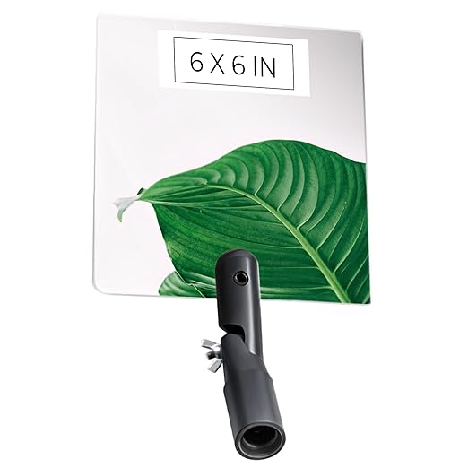 Flex Vue Inspection Mirror with Threaded Adapter, 6 inch x 6 inch