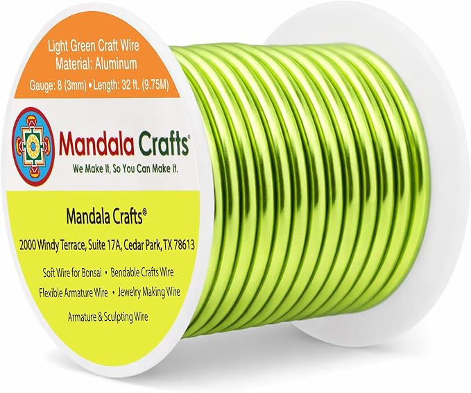 Mandala Crafts 8 Gauge Anodized Aluminum Craft Wire by MandalaCrafts