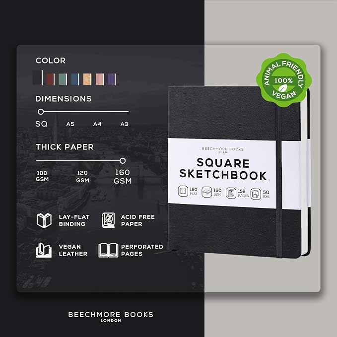 Beechmore Books Square Mixed Media Sketchbook - Image 2