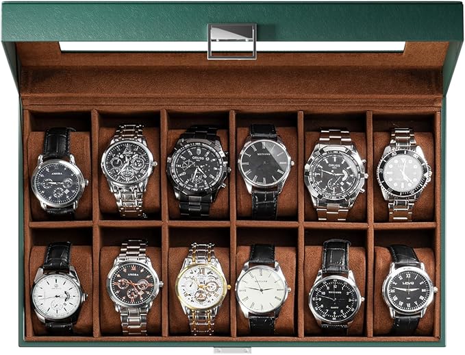 ProCase Watch Box Organizer, 12 Slot Watch Display Case by ProCase