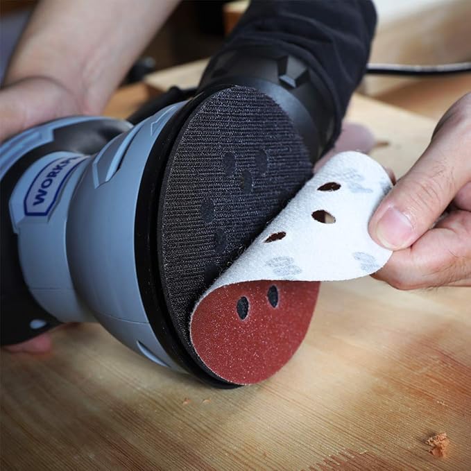 WORKPRO 80-Piece Sanding Disc Set，5-Inch 8-Hole Hook and Loop Sanding Discs, 60, 80, 100, 120, 180, 240, 320, 400 Grits Sandpaper for Random Orbital Sander(Not for Oscillating Tools or Mouse Sander)