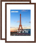 FIXSMITH 12x16 Picture Frame Brown Set of 2, Photo Frame by FIXSMITH
