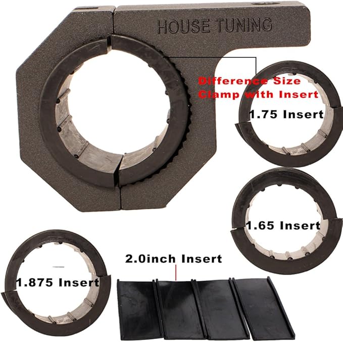 HOUSETUNING Horizontal Bar Clamp 1.625 inch,1.75 inch,1.875 inch,2.0 inch,Roll Bar Clamp for LED Light Bar,Cube Lights,ATVs Whips