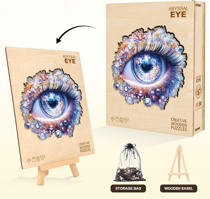 Abyssal Eye Puzzles Adults Gifts Wooden 235 Pieces 13.4 * 12.7in - Image 5