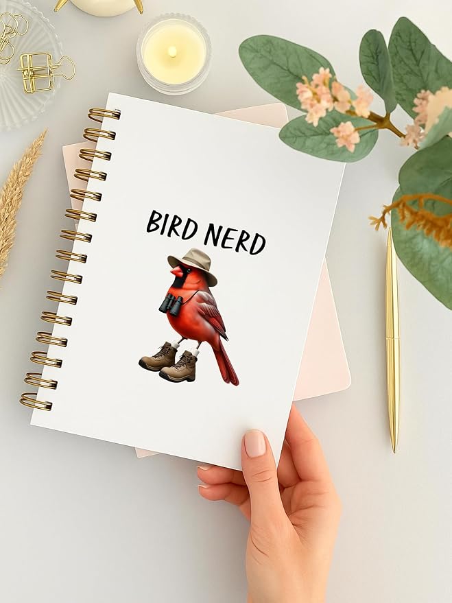 Funny Cardinal Bird Birding Spiral Notebook, Gifts - Image 3