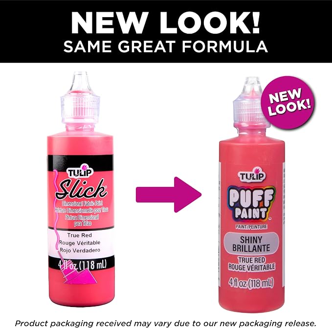 TULIP Puff Paint Slick True Red 4 Fl Oz - Image 6