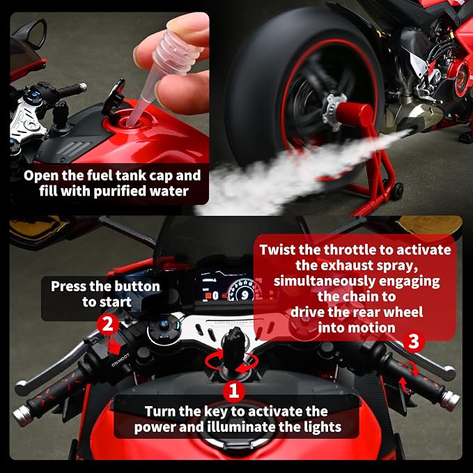 RZAPE 1:7 Scale Motorcycle Model Kits - Image 4