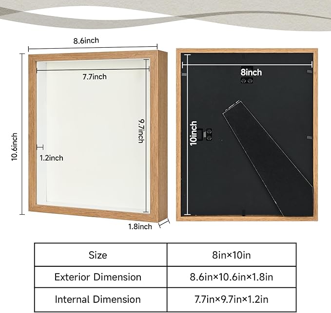 8x10 Shadow Box Frame Display Case - Image 2