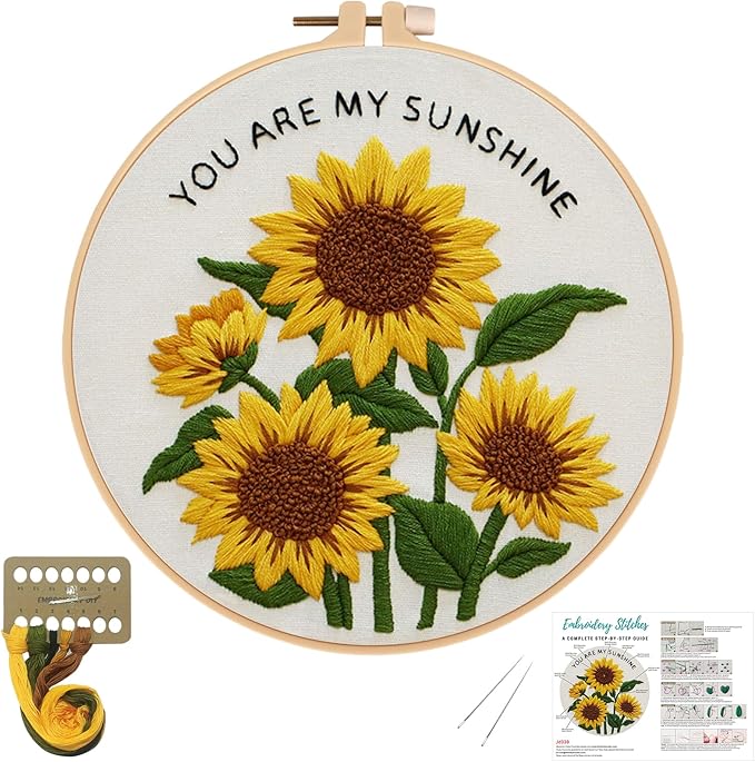Nuberlic Sunflower Embroidery Kit by Nuberlic