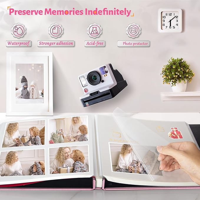 Artfeel Photo Album Self Adhesive Scrapbook, 60 Pages Large Photo Book - Image 2