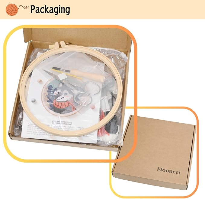 Mooncci Punch Needle Kit for Adult Beginners, Cute Embroidery Kits - Image 7