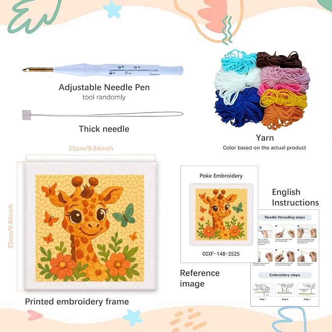 SDOYUNO Punch Needle Kit with Frame - Image 2