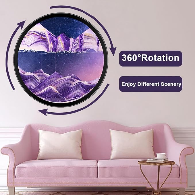 TNSLGHS Moving Sand Art, 3D Sand Art Liquid Motion Moving Sand wall Art Pictures - Image 2