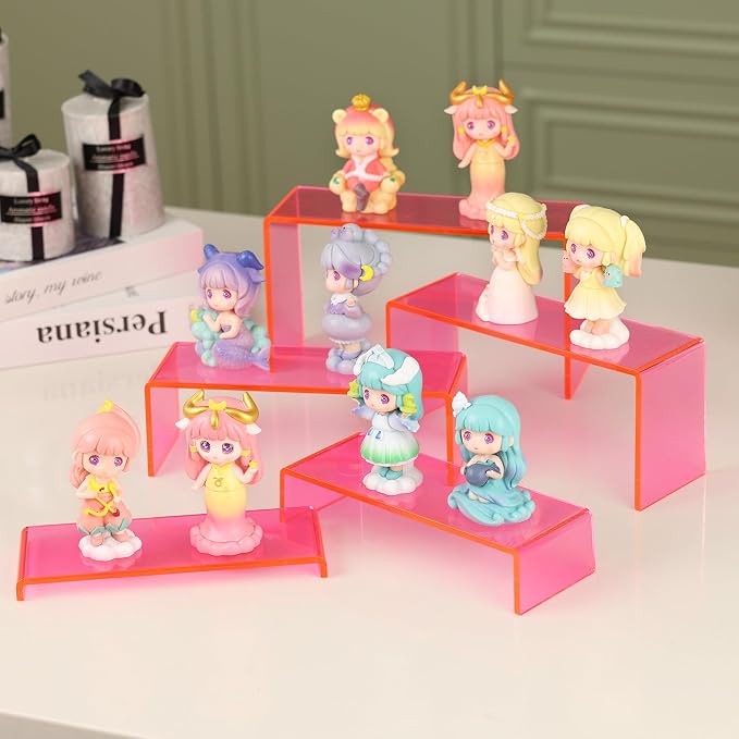 Goabroa Display Risers, 2 Sets 10 Pcs Perfume Stand Organizer, Rectangular - Image 6