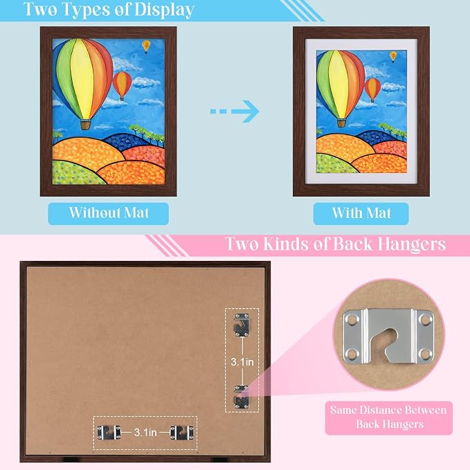 Kids Art Frames, 10x12.5 Front Opening Kids Artwork Frames Changeable, Displays - Image 5