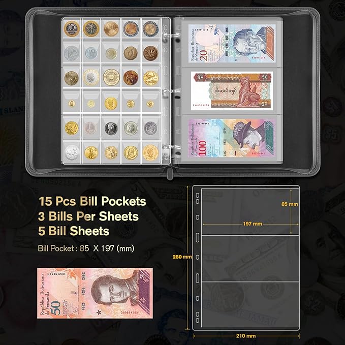 JoyHood Coin Collection Book, Coin Album Holder - Image 4
