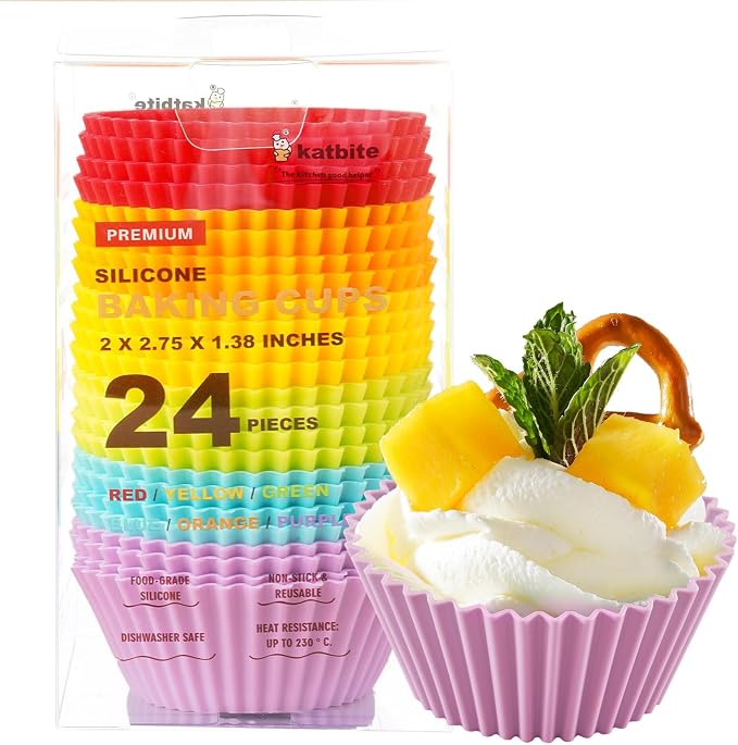 Katbite Silicone Cupcake Liners 24 Pack by katbite
